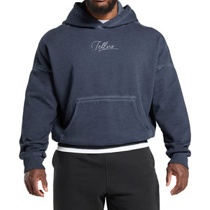 Algodón mezclado a granel cantidad llano teñido rápido secado liso impresión Sudadera con capucha hecho por el Mejor Material hombres Sudadera con capucha - Product Image 5