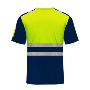 T-shirts de travail haute visibilité pour les ouvriers du bâtiment avec bandes réfléchissantes, logo personnalisé, caractéristiques de sécurité - Product Image 4