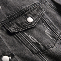 Blousons en jean pour hommes 100 % coton de haute qualité, personnalisables avec logo, lavables, respirants, écologiques, imperméables et coupe-vent – Vente en gros OEM à prix abordable