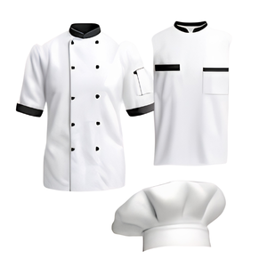 Veste de Chef de Cuisine Professionnelle avec Poches, Fermeture Éclair et Boutons, Col, pour Hommes et Femmes, Tailles Plus - Product Image 2