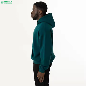 Custom Premium <b>Plain</b> 400GSM Oversized Winter <b>Hoodie</b> Heavyweight Cotton Fleece Pullover Sweatshirt Casual Streetwear for Men - Product Image 4