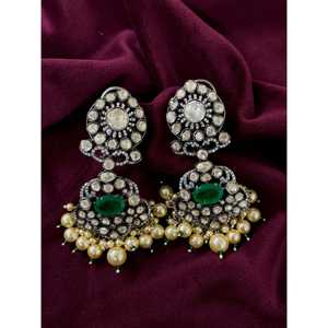 ต่างหูเพชรโมอิสสีเงิน92.5หรูหราและหรูหราประเภทสินค้า - Product Image 1