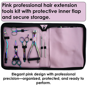 Wholesale Micro Ring Hair Extension Plier Kit Keratin Bond Cutter Thinning Scissors <b>Tool</b> Set Private Label OEM Supplier - Product Image 6