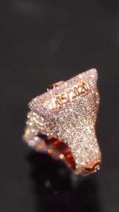 Iced Out 925 Sterling Silver VVS Moissanite Diamond Luxury Elegant Hip Hop <b>Statement</b> <b>Ring</b> For Unisex Party wear - Product Image 4