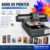 Printer Panel Datar UV LED A1 6090 Berkualitas Tinggi dan Kecepatan Tinggi dengan Kepala Cetak I3200HD, Dapat Mencetak Patch TPU/TPUsign/Badge