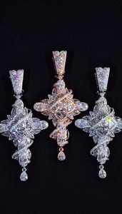 Iced Out VVS Moissanite <b>Cross</b> Pendant Gold Plated 925 Sterling <b>Silver</b> Christian Floral <b>Cross</b> Hip Hop Jewelry Custom Bling - Product Image 4