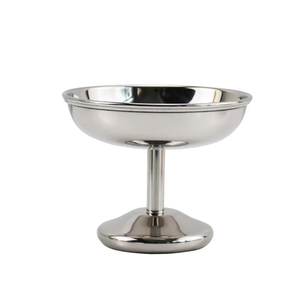 Tazón para Helado de Acero Inoxidable Ecológico con Base de Pedestal y Acabado Espejo, Precio de Fábrica, para Restaurantes, Hoteles y Fiestas, Venta al Por Mayor - Product Image 3