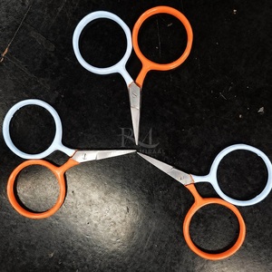 Ciseaux tendance à pointe droite en acier inoxydable, avec pointe argentée et 2 ciseaux à revêtement en poudre coloré / Nouveaux ciseaux - Product Image 4