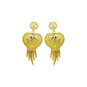 Juego de Joyería Nupcial Largo con Forma de Corazón Turco, Chapado en Oro de 14K, 18K y 24K, Estilo Dubái Tradicional, Venta al Por Mayor - Product Image 6