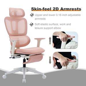 Sedia da Ufficio Ergonomica in Rete con Ruote Silenziose a 360 Gradi, Braccioli Regolabili, Poggiapiedi, Supporto Lombare 3D, Poggiatesta Multifunzionale - Product Image 6