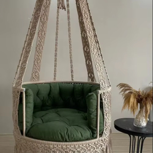 Hanging chair, <b>Macrame</b> swing, hängesessel, Swing chair, <b>Macrame</b> swing chair, hanging chair indoor, chair hanging indoor hammock, - Product Image 1