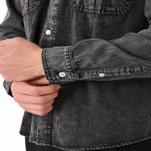 Chemise en jean pour homme, style décontracté moderne, coupe premium, boutons classiques sur le devant, deux poches poitrine, manches longues. - Product Image 6