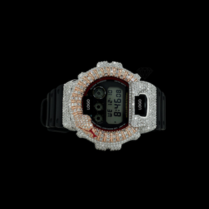 Custom Iced Out GShock DW6900 Mod Watch Stainless Steel Metal <b>Case</b> Diamond Style Luxury Hip Hop Streetwear Watch for Men Premium - Product Image 1
