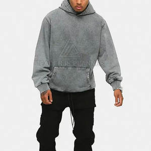 เสื้อฮู้ดดี้สีพื้นแบบย้อมสีเอซิดวอช สำหรับฤดูหนาว ผลิตจากผ้าฝ้าย 100% เป็นมิตรต่อสิ่งแวดล้อม ทนทาน แฟชั่นเสื้อผ้า ผลิตในประเทศปากีสถาน - Product Image 2