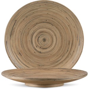 ชามผลไม้ทำจากไม้ไผ่ทรงแอปเปิ้ลทำมือ | ตะกร้าไม้ - Product Image 2