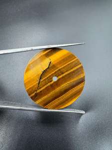 Cadran de montre automatique en pierre naturelle œil de tigre, taille 28,50 mm, épaisseur 1 mm, disque rond, accessoires de montre - Product Image 3