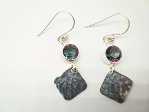 Pendientes Artesanales de Piedras Preciosas Místicas Naturales, Plata de Ley 925, Joyería al por Mayor, Pendientes Étnicos Bohemios de Moda para Mujer - Product Image 5