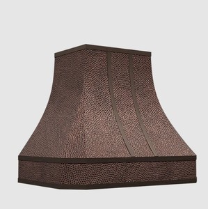 Hotte de cuisine en cuivre martelé la plus vendue, personnalisable, pour îlot de cuisine, murale, pour usage domestique et hôtelier - Product Image 2