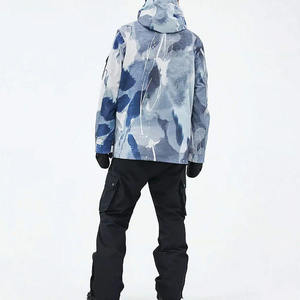 Ensemble veste et pantalon de snowboard unisexe personnalisé ODM avec logo frontal, à capuche, chauffant, imperméable, respirant, vêtements d'extérieur d'hiver, vêtements de ski - Product Image 3