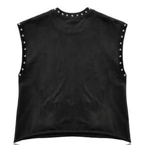 Débardeur personnalisé à motif graphique et strass, 100 % coton jersey, sans manches, imprimé, unisexe, streetwear, mode, OEM, séchage rapide - Product Image 3