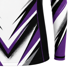 Purple <b>White</b> Black <b>Quarter</b> <b>Zip</b> Sports Shirt Long Sleeve Athletic Training Running Teamwear Performance Custom Sportswear - Product Image 5