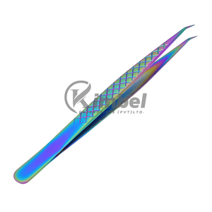 Pinzas para Extensión de Pestañas de Volumen Tipo L, Pinzas para Pestañas con Punta Puntiaguda, Acero Inoxidable con Acabado de Titanio - Product Image 5
