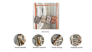 2025 meilleure vente imprimé Animal en cuir de vachette véritable gland bracelet pochette sac à main petite pochette élégant Western patchs portefeuilles - Product Image 3