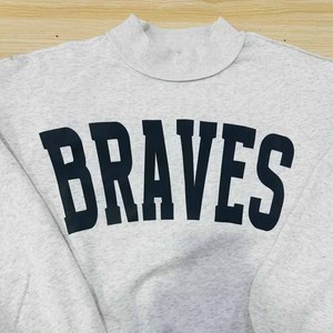 TEXAS Premium Heavyweight <b>Mock</b> <b>Neck</b> Sweatshirt Polka Dot Greek Apparel Chenille Letter - Product Image 4