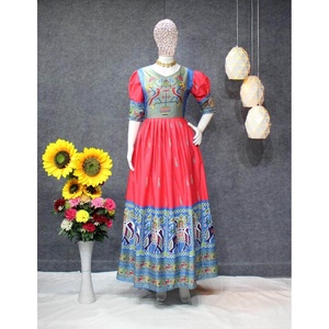 FANCY SILK PATOLA DIGITAL PRINT GOWN RANI - Product Image 1