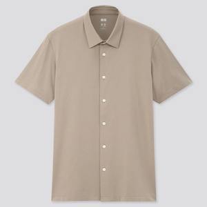 Men's Casual Solid Oxford <b>Short</b> <b>Sleeve</b> <b>Dress</b> <b>Shirt</b> Single Breasted with Stand Collar Anti-Wrinkle Summer ODM Supply - Product Image 2