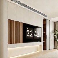 Meuble TV en bois au design moderne et épuré, meuble de rangement écologique pour salon, idéal pour villas et hôtels, compatible avec les téléviseurs jusqu'à 65 pouces