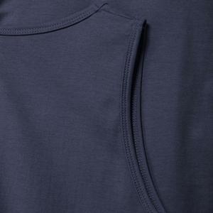 เสื้อกล้ามถักคอโอเวอร์ไซส์สีกรมท่าสำหรับผู้ชาย สไตล์ลำลอง แบบเรียบ - Product Image 5