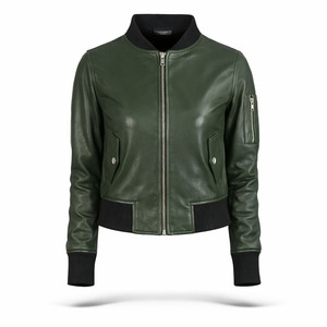 Nayab Industries Custom Women Leather <b>Biker</b> <b>Jacket</b> with Premium Zipper Design Waterproof OEM Service & Wholesale Buyers - Product Image 1