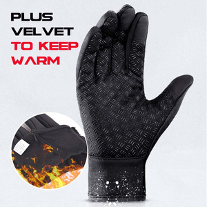 Gants de sport résistants à l'eau pour l'extérieur, pour le cyclisme et la pêche, en tissu nylon imperméable, avec doigts compatibles écran tactile, personnalisables, vente en gros - Product Image 1