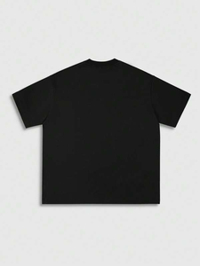 Y2K <b>Men</b> Front Silk Screen Printed Rhinestone Flame Star Retro Streetwear Luxury 100% Cotton Oversized Eco-Friendly T-Shirt Hot - Product Image 2