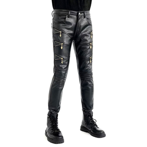 <b>men</b> <b>leather</b> pants relaxed fit manufacturer <b>mens</b> <b>leather</b> <b>trousers</b> classic cut supplier <b>men</b> <b>leather</b> pants modern fit wholesale <b>men</b> - Product Image 5