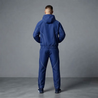 Ensemble de survêtement sportif pour homme personnalisé en nylon mi-lourd avec sweat à capuche et pantalon de jogging, séchage rapide et écologique