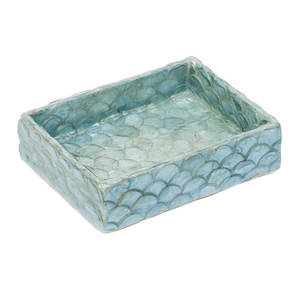 Bandeja de nácar hecha a mano al por mayor, pequeña bandeja decorativa de mosaico de conchas para diseño de interiores de lujo e importación - Product Image 1