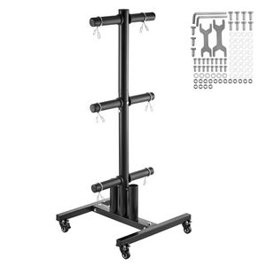 Soporte Vertical para Discos de Pesas de 2 Pulgadas, Capacidad de Carga de 450 kg, Ruedas Estándar, Construcción de Madera y Hierro, Personalizable - Product Image 1