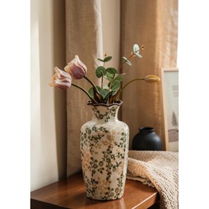 High Standard Quality 8-16 Inches Exquisite Durable <b>Ceramic</b> <b>Vase</b> With Floral Pattern Tabletop Decor Shabby Chic Style - Product Image 1