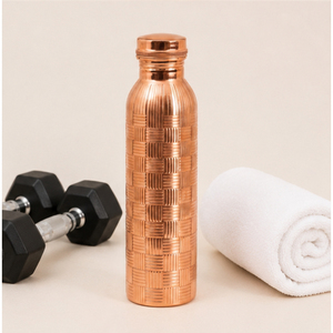 Premium Quality Seamless Pure <b>Copper</b> <b>Bottle</b> Handcrafted Solid <b>Copper</b> <b>Drinking</b> Vessel BPA-Free Antimicrobial Water <b>Bottle</b> - Product Image 4