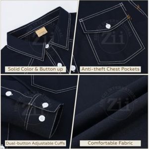 Camiseta de Seguridad Contra Riesgos de Arco Eléctrico en Oferta, Camiseta Ignífuga CAT2/HRC2, Sudadera FRC Resistente a las Llamas, Ropa FR con Diseño Ripstop - Product Image 5