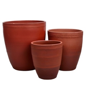 Jardinière en fibre moderne pour extérieur/pots en fibre légers pour balcon/jardin jardinières en fibre résistantes aux UV pot en fibre fait main - Product Image 1