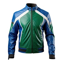 Veste en cuir pour homme à fermeture éclair personnalisée, manches longues, col rabattu, en peau de mouton, imperméable, pour moto