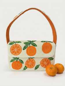 Bolso de Hombro con Cuentas de Limón, Bolso de Mano Estilo Amalfi Coast, Bolso Italiano Hecho a Mano con Diseño Cítrico, Bolso de Mano para Vacaciones en la Playa, Regalo Bohemio - Product Image 3