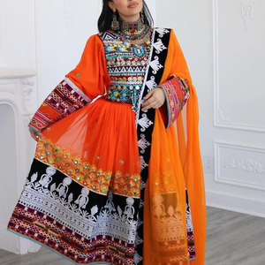 Robe afghane pour femmes, vêtements ethniques traditionnels élégants à manches longues, vêtements modestes confortables à coupe ample, vêtements brodés pour musulmanes - Product Image 2