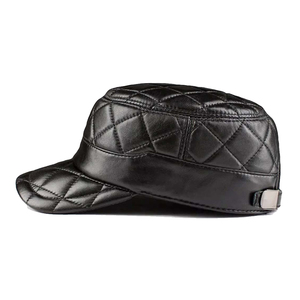 Jimieson Apparel High Quality <b>Baseball</b> <b>Caps</b> New Design PU Leather Custom Made Black Fitted Comfortable Sporty Breathable Adults - Product Image 2