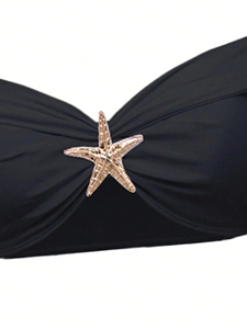 New Style European American Women Two Piece <b>Bikini</b> Swimsuit Long <b>Skirt</b> <b>Set</b> Spandex Nylon Solid Beachwear Luxury Swimwear - Product Image 6