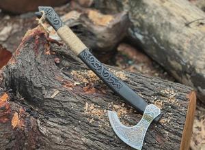 STEEL CRAFT INTERNATIONAL Hand-Forged Carbon Steel Flat Backed Hammer <b>Axe</b> 21" Ashwood Handle DIY Grade ODM 1 Year Woodworking - Product Image 1