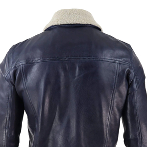 Top Quality <b>Mens</b> Leather <b>Fur</b> <b>Jacket</b> Fashion Warm Coat Durable Leather Winter Wear Custom Logo Supplier Export Quality - Product Image 6